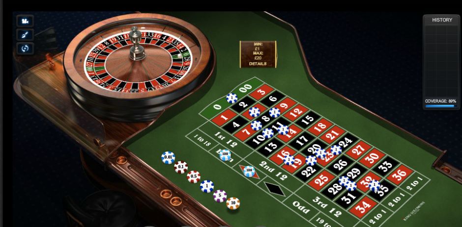 Ein amerikanisches Roulette Spiel
