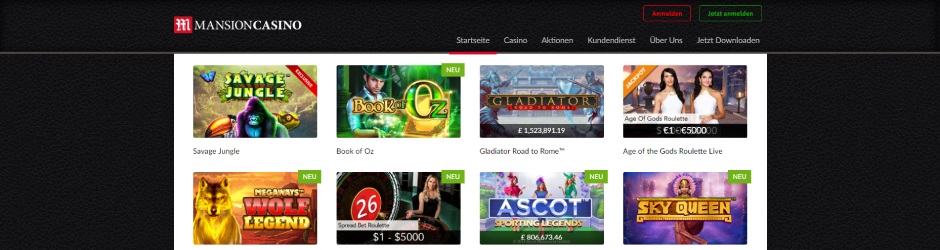 MansionCasino.com Software