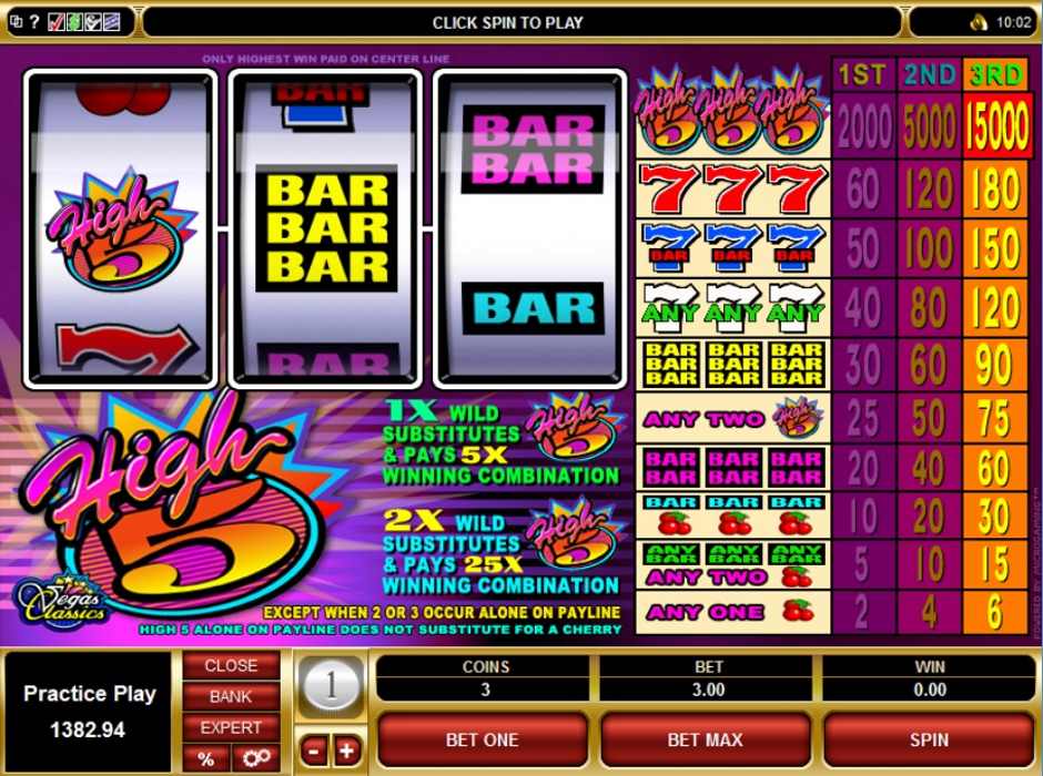 High 5 Slot Microgaming