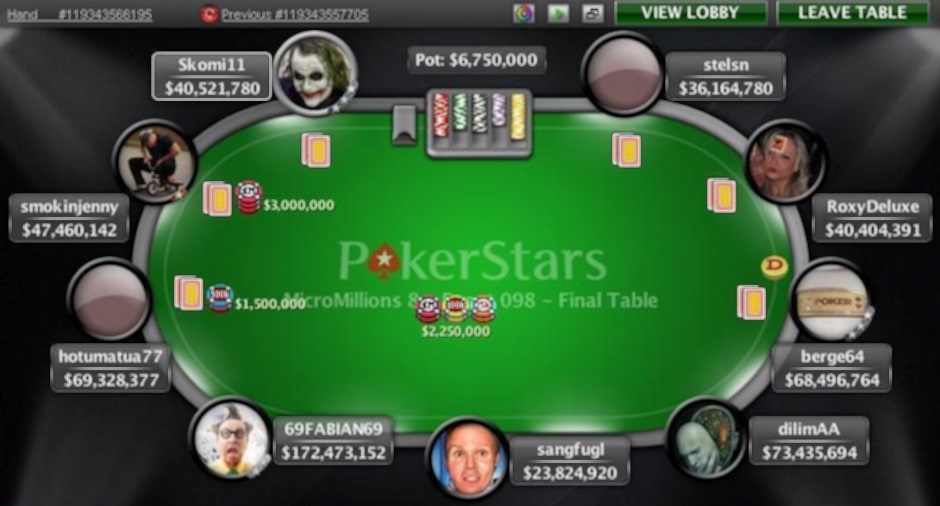 PokerStars Turniertisch